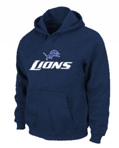 NFL Men's Nike Detroit Lions Authentic Logo Pullover Hoodie - Blue